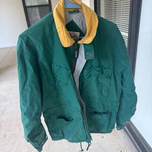 Vtg 80's McGregor Men's Green Windbreaker UTILITY Safari HUNTING Jacket M